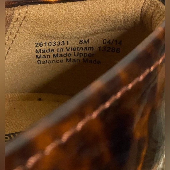 NWOT Clarks Collection Propose Spire Patent Leather Animal Print Flats Size 8M - Picture 5 of 6